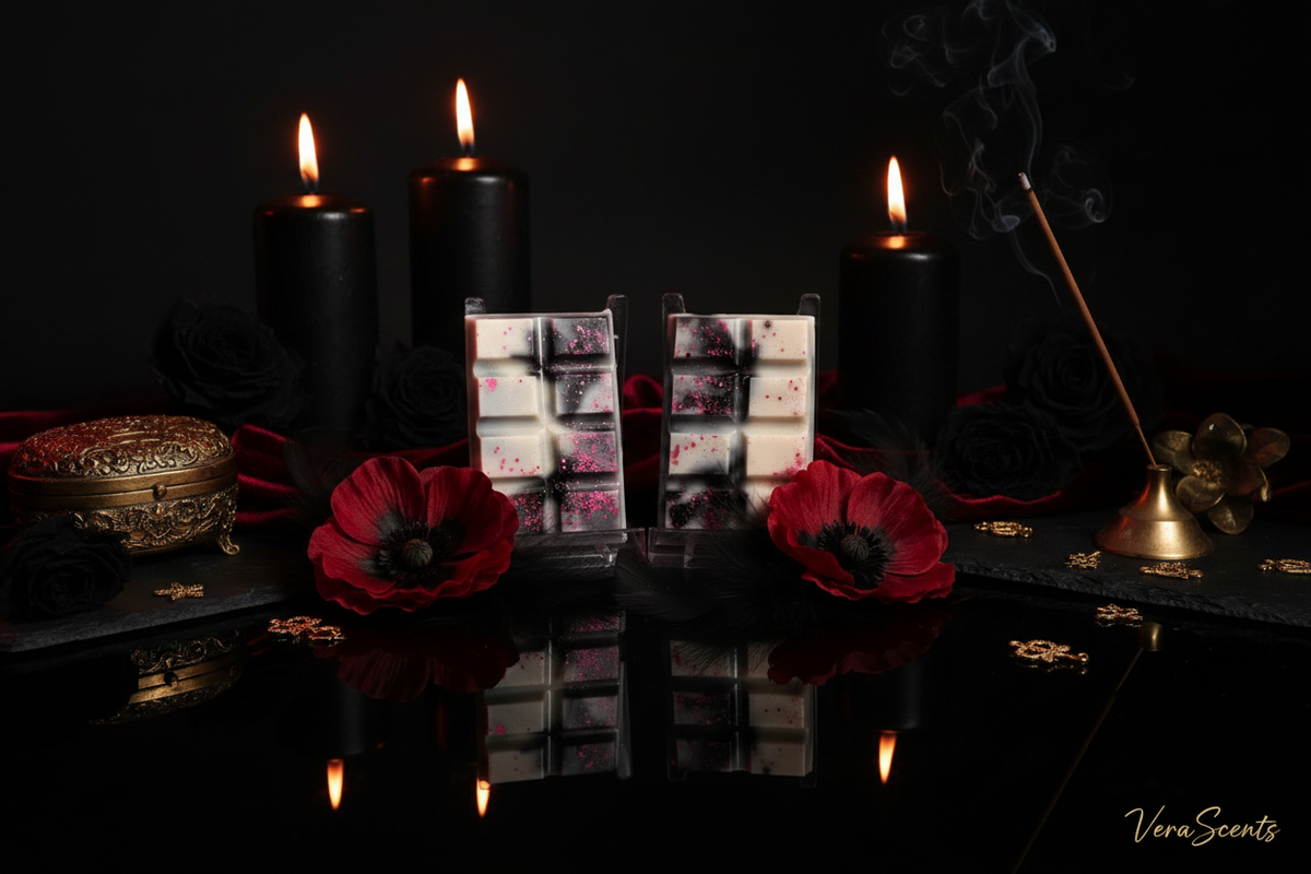 Poppy Wax Melts Gothic Background VeraScents v2