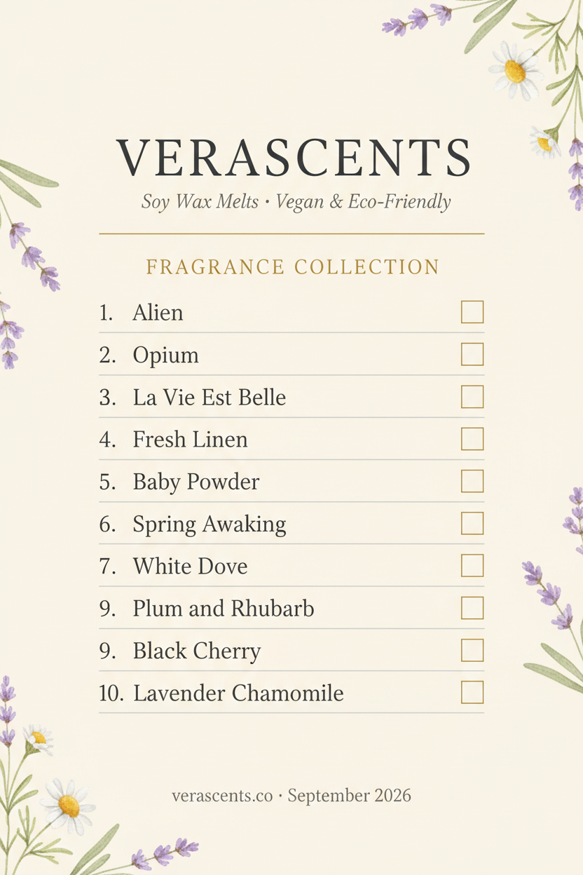 VeraScents Fragrance List
